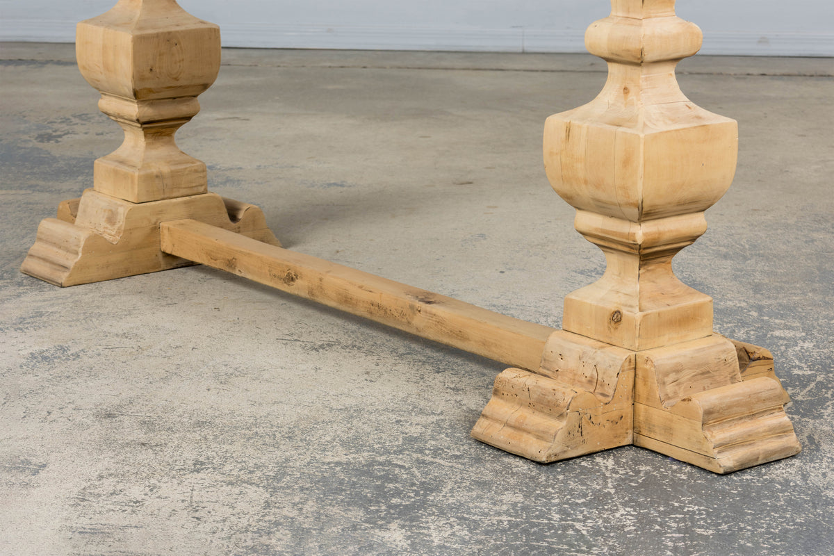 Country French Louis XIII Style Bleached Mixed Wood Folding Table