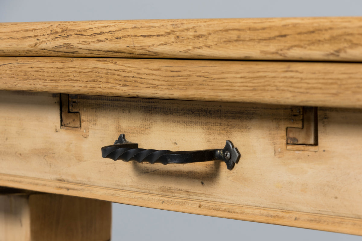 Country French Louis XIII Style Bleached Mixed Wood Folding Table