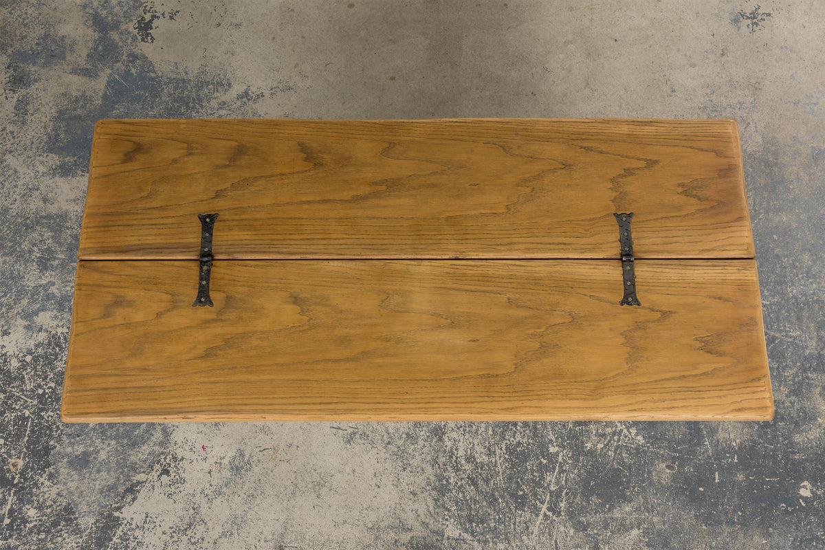 Country French Louis XIII Style Bleached Mixed Wood Folding Table