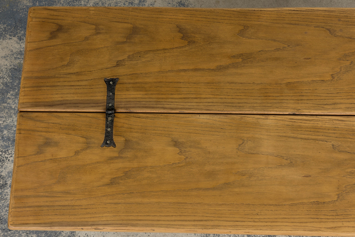 Country French Louis XIII Style Bleached Mixed Wood Folding Table