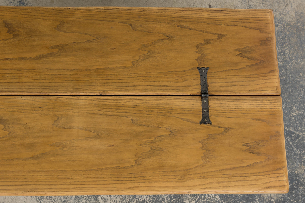 Country French Louis XIII Style Bleached Mixed Wood Folding Table