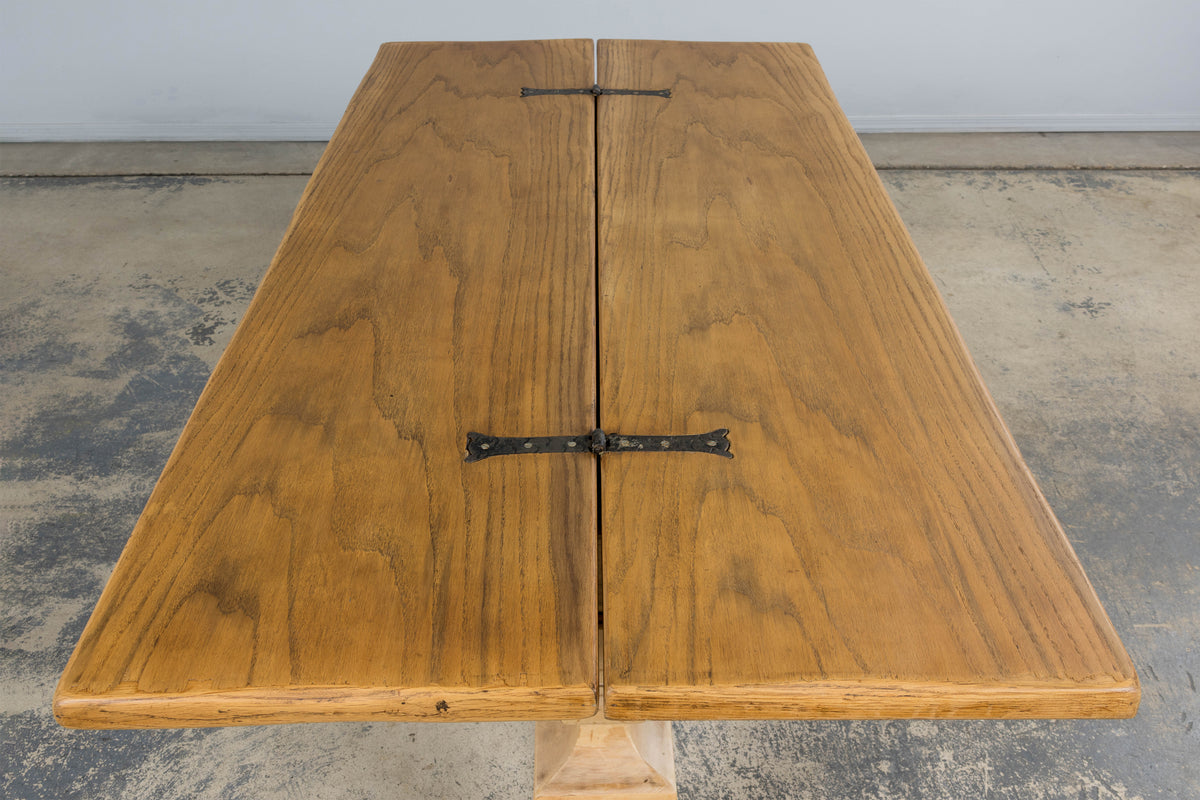 Country French Louis XIII Style Bleached Mixed Wood Folding Table