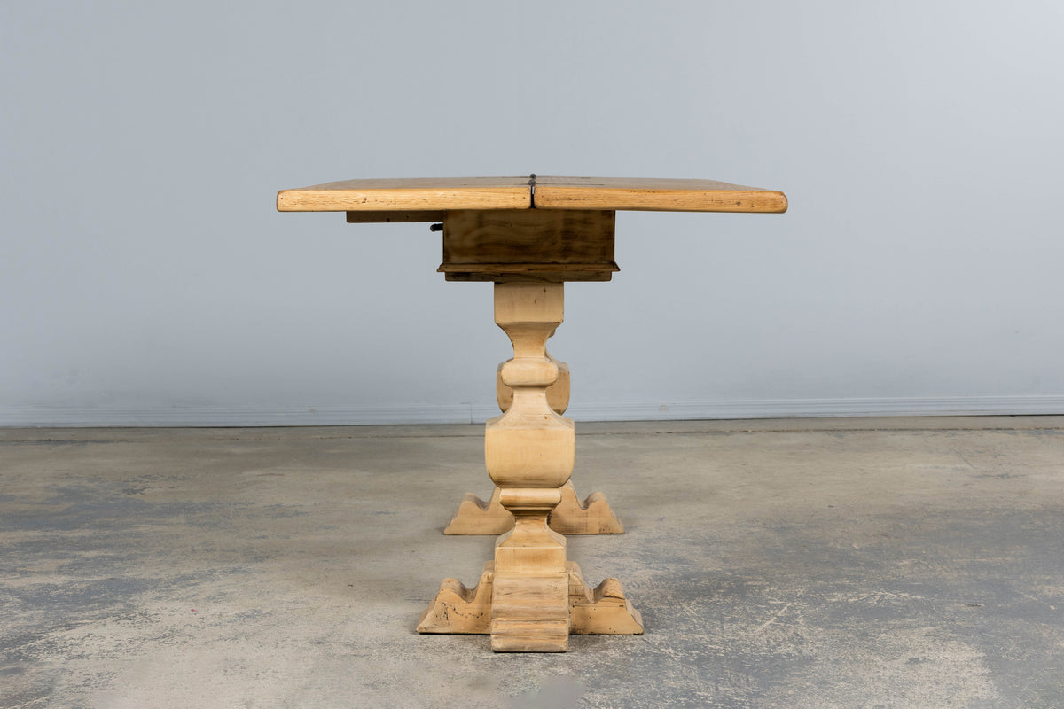 Country French Louis XIII Style Bleached Mixed Wood Folding Table