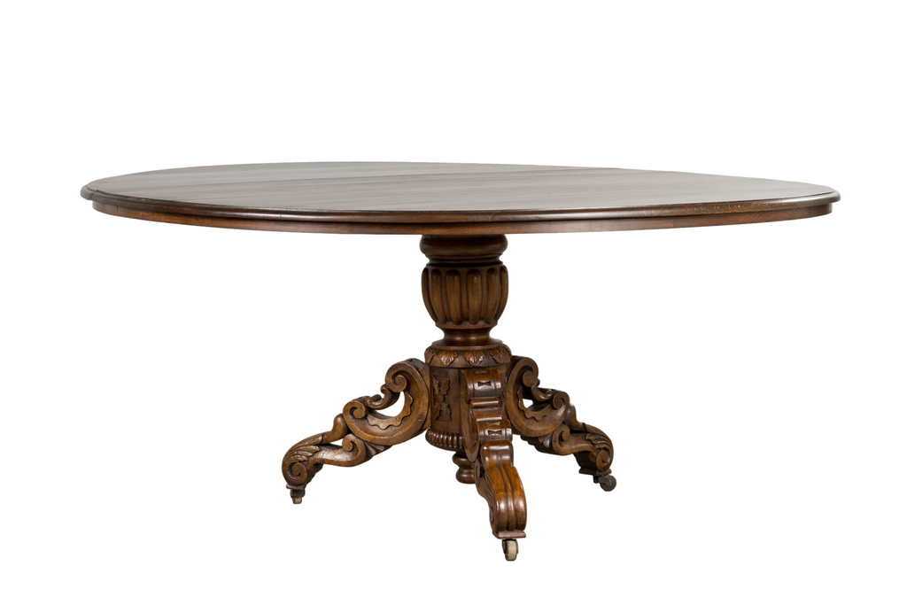 19th Century French Renaissance Revival Pedestal Center Table