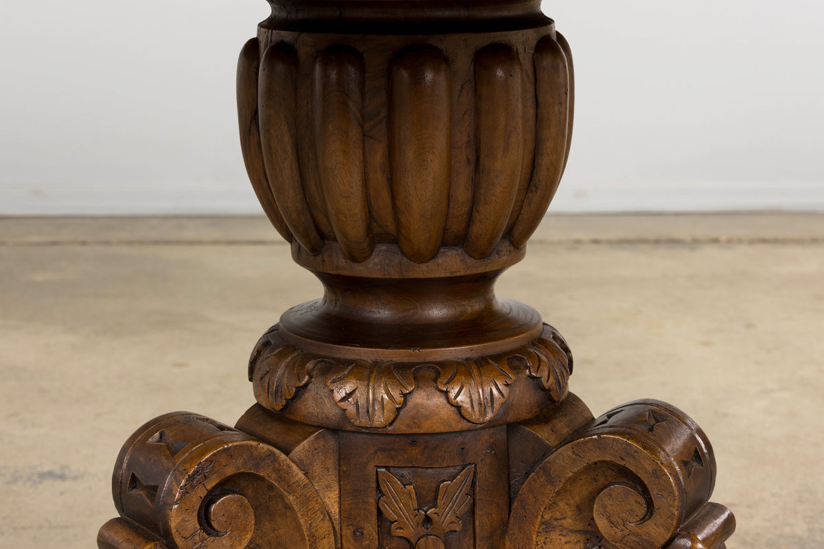 19th Century French Renaissance Revival Pedestal Center Table