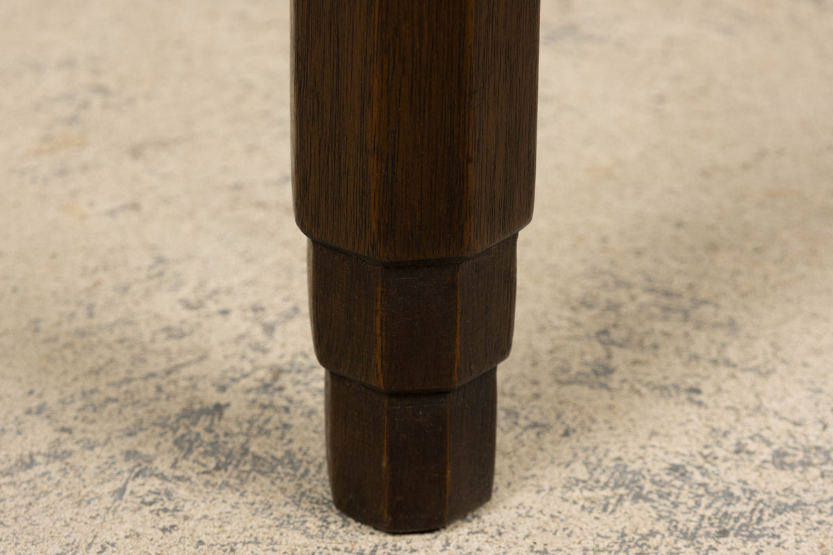 1930s French Art Deco Mahogany Dining Chairs W/ Beige Velvet - Set of 6