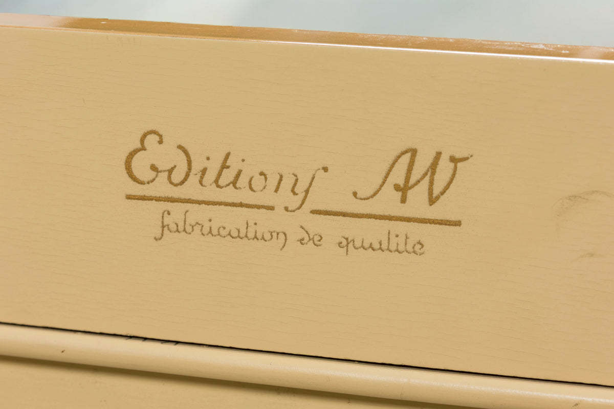 1930s French Art Deco Blond Lacquer Bar Cabinet