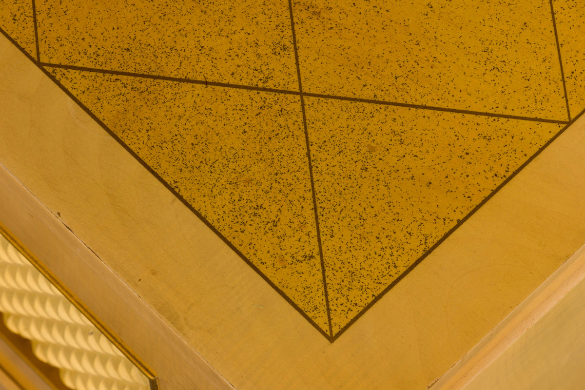 1930s French Art Deco Blond Lacquer Bar Cabinet