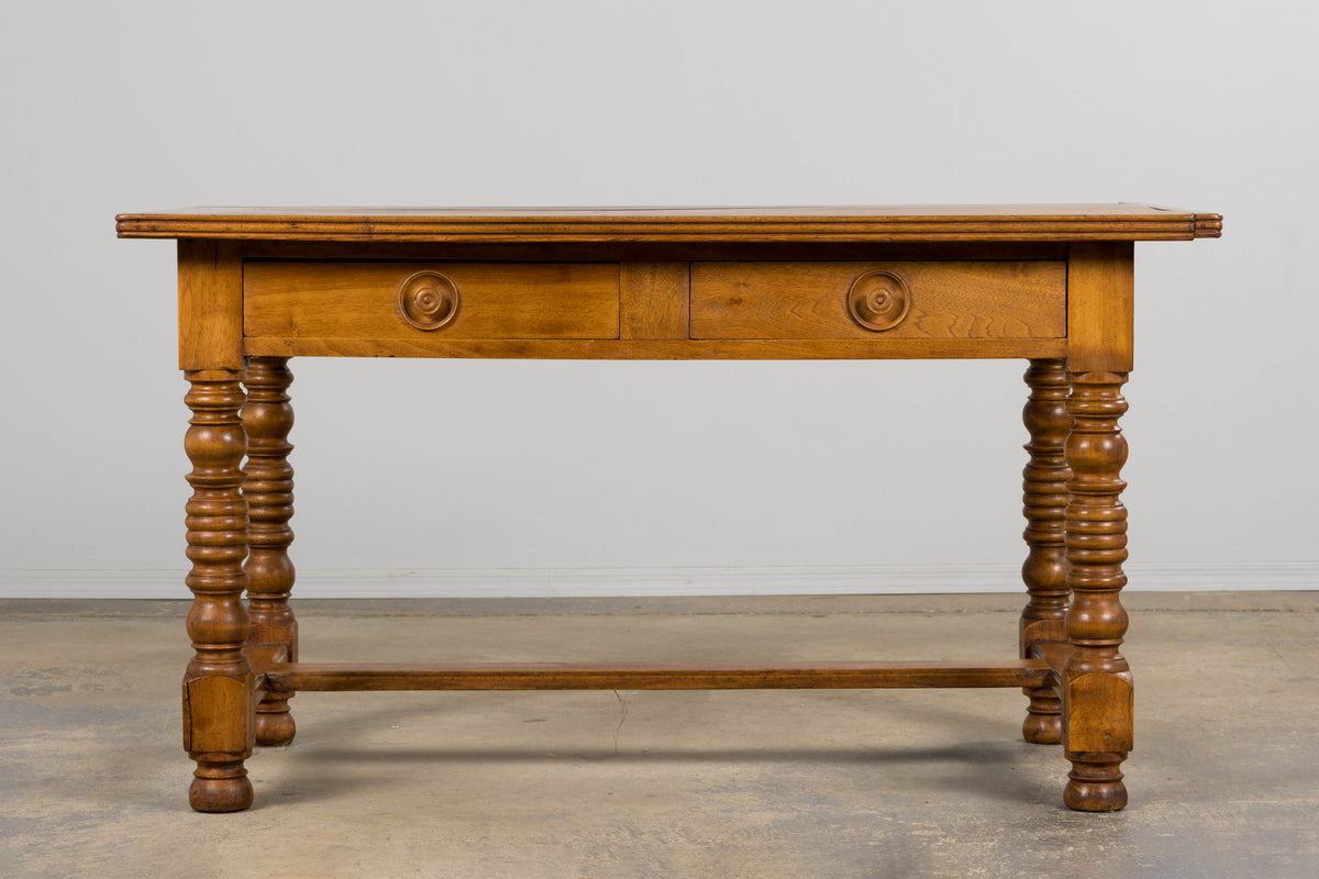 Antique French Louis XIII Style Walnut Writing Desk