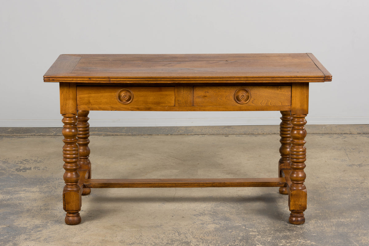 Antique French Louis XIII Style Walnut Writing Desk
