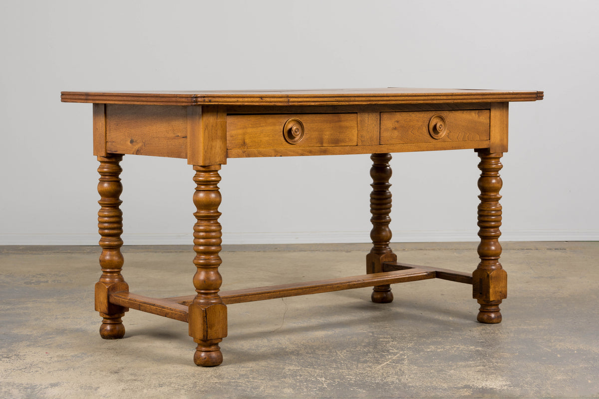 Antique French Louis XIII Style Walnut Writing Desk
