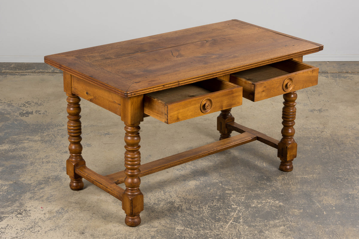 Antique French Louis XIII Style Walnut Writing Desk