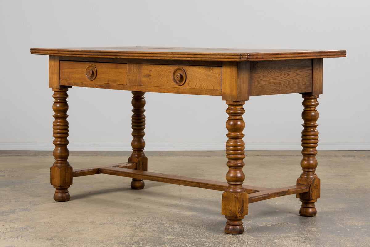 Antique French Louis XIII Style Walnut Writing Desk