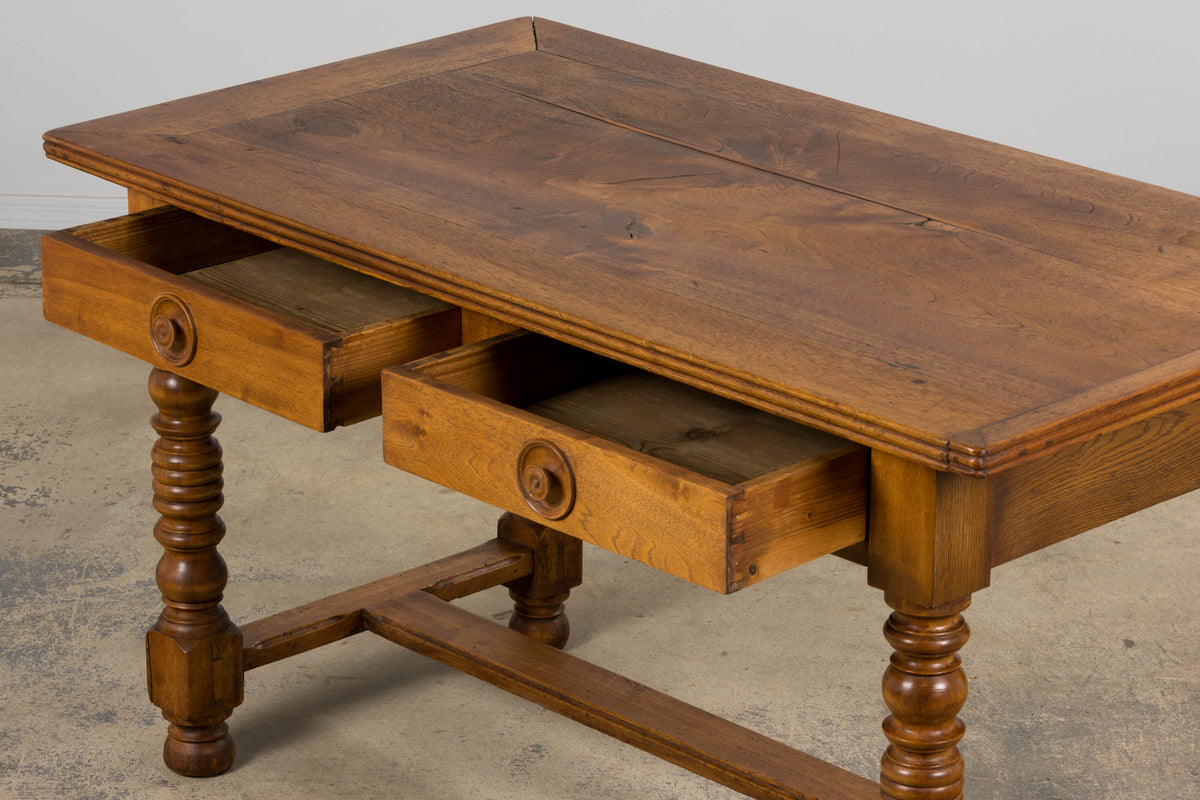 Antique French Louis XIII Style Walnut Writing Desk