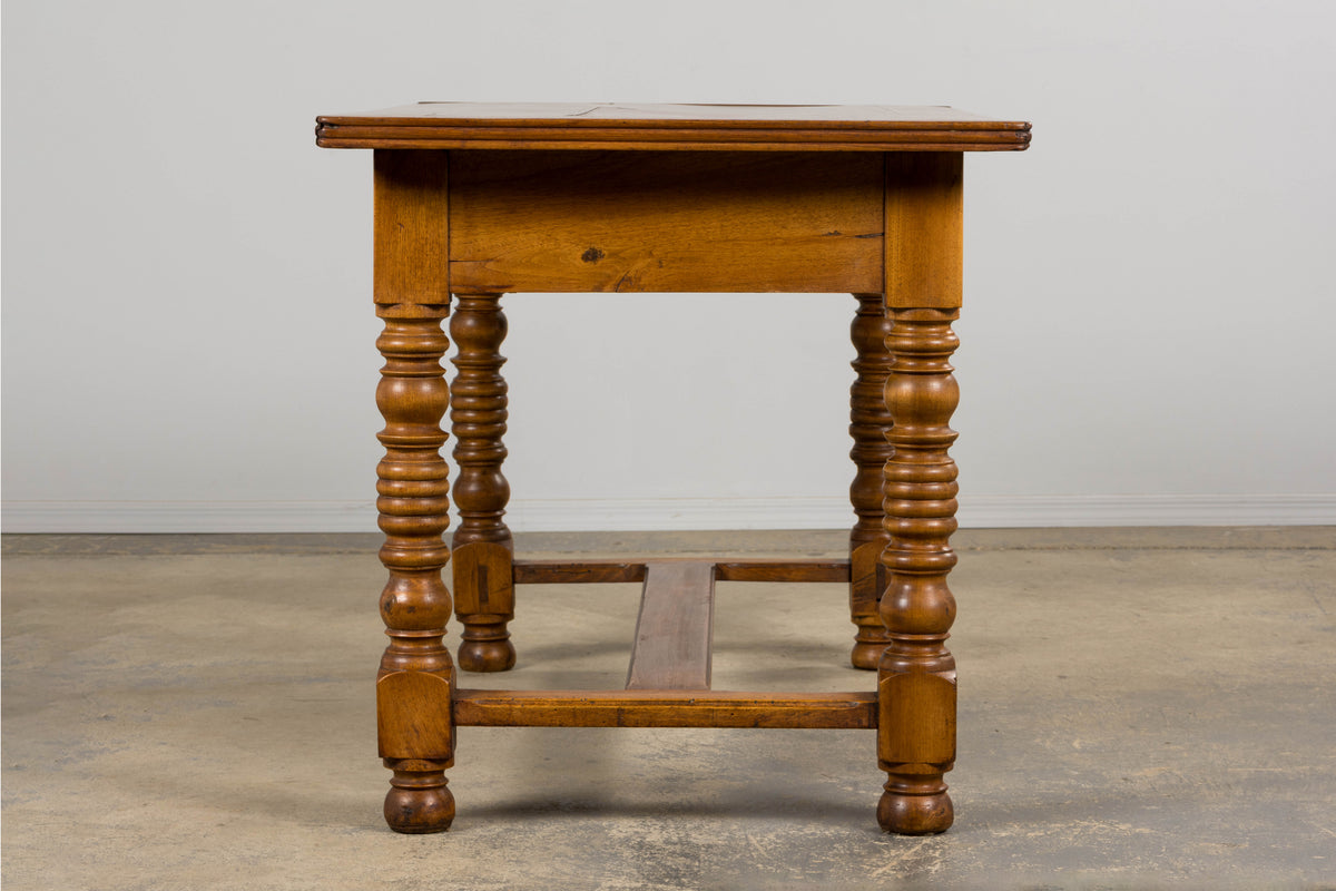 Antique French Louis XIII Style Walnut Writing Desk