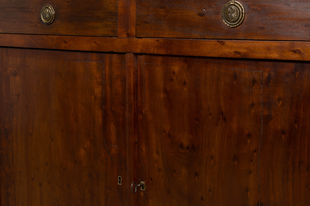 Early 19th Century French Empire Mahogany Sideboard W/ Carrara Marble