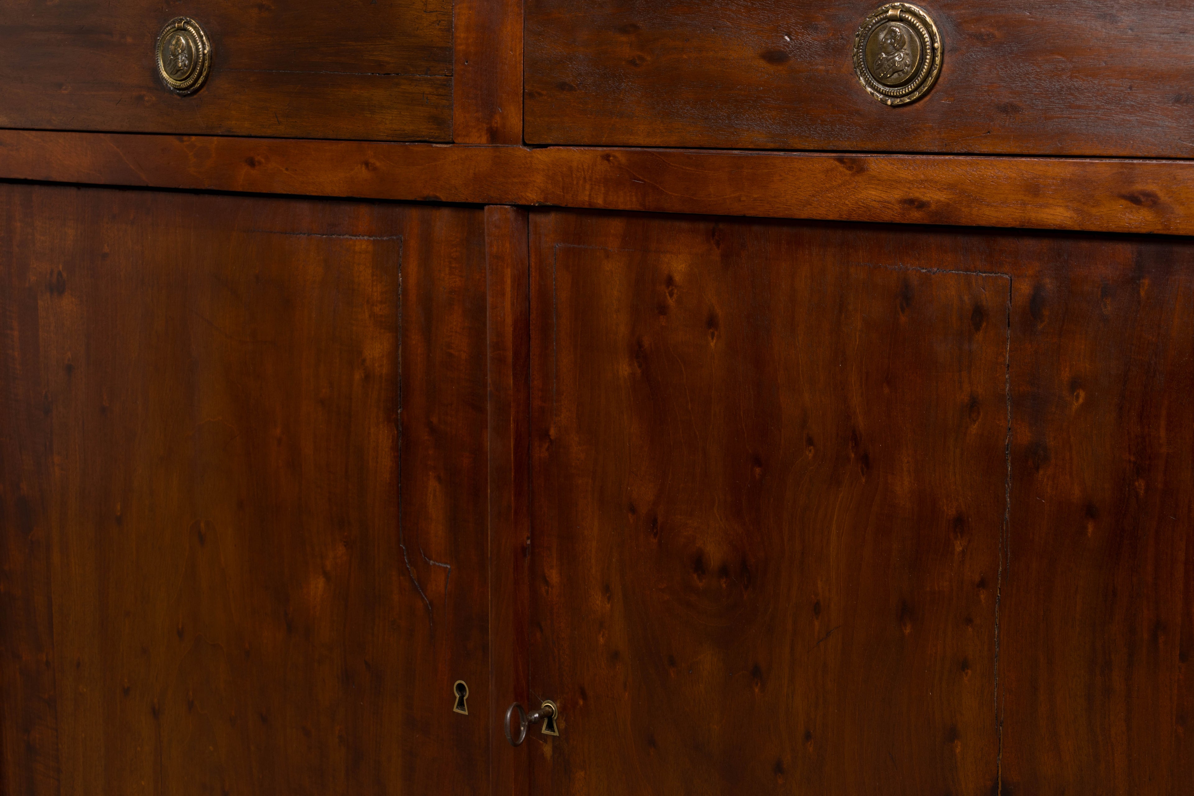 Early 19th Century French Empire Mahogany Sideboard W/ Carrara Marble