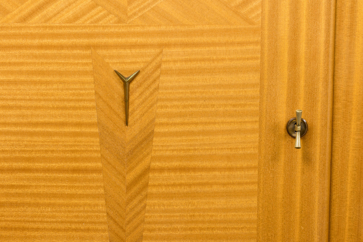 1940s French Art Deco Sycamore Maple Sideboard