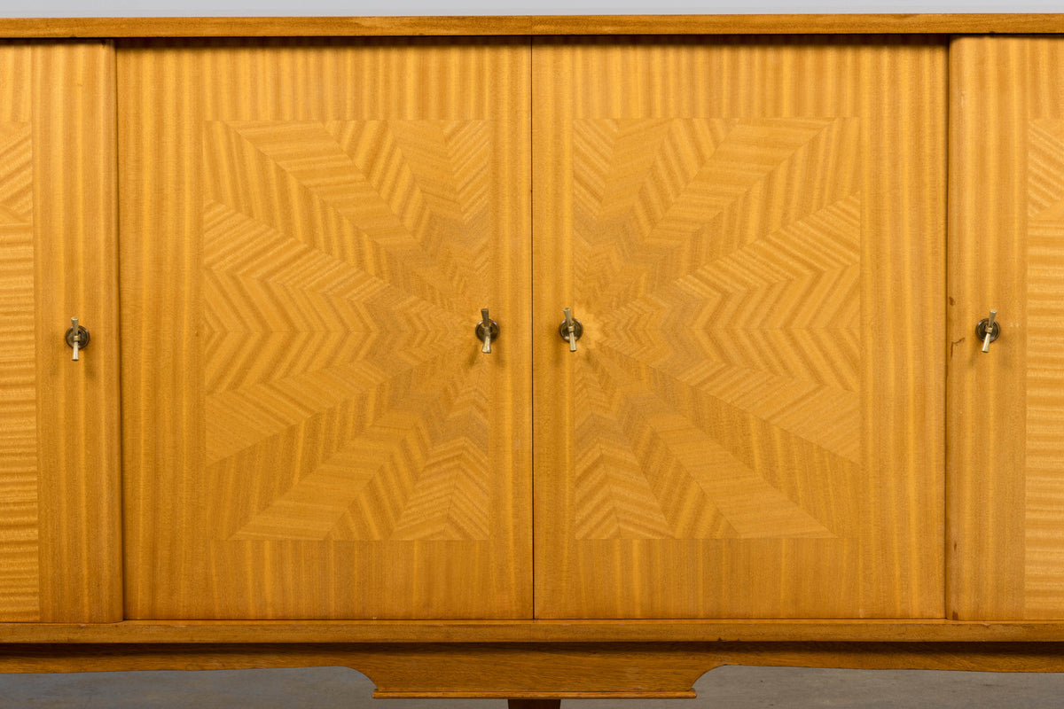 1940s French Art Deco Sycamore Maple Sideboard