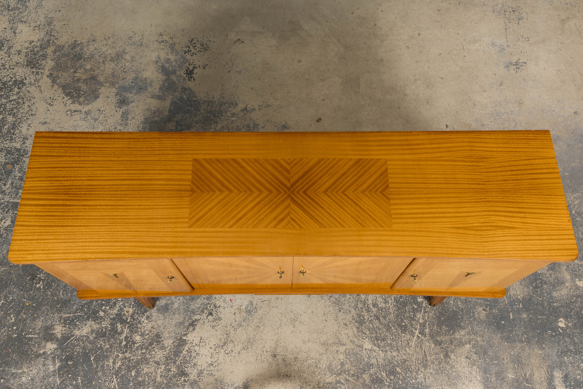 1940s French Art Deco Sycamore Maple Sideboard
