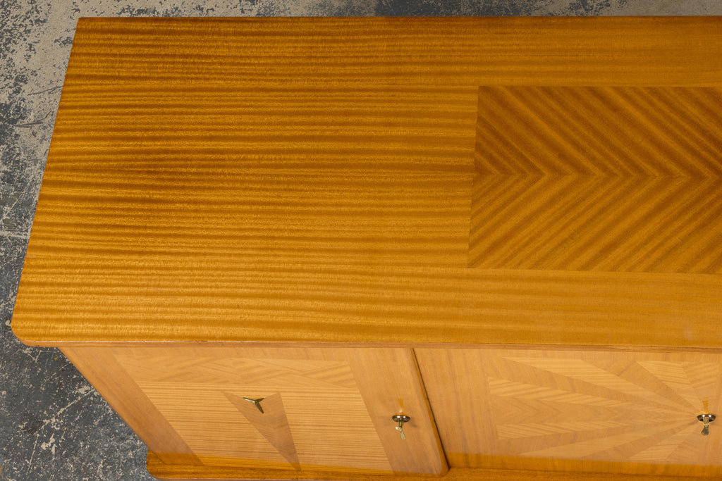 1940s French Art Deco Sycamore Maple Sideboard