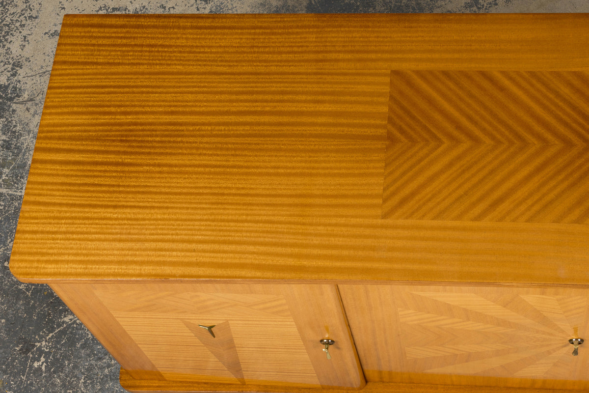 1940s French Art Deco Sycamore Maple Sideboard