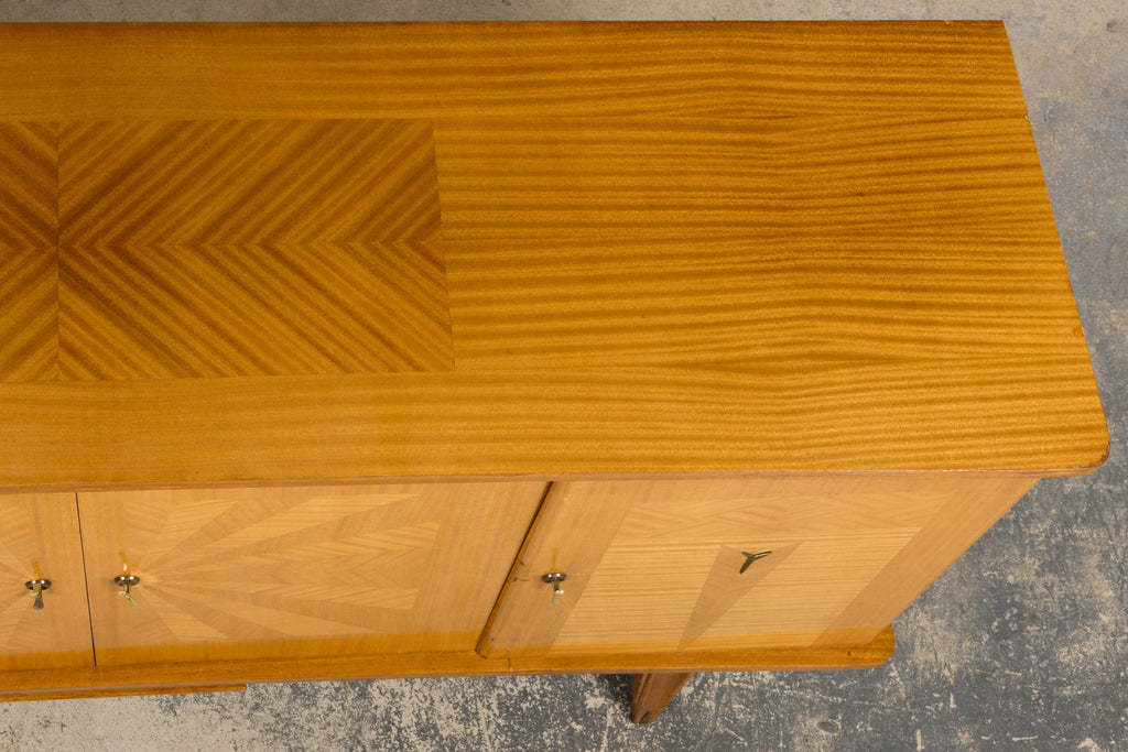 1940s French Art Deco Sycamore Maple Sideboard