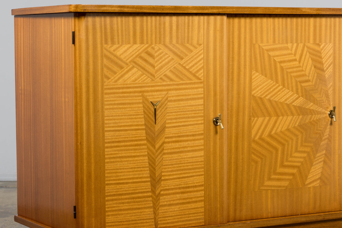 1940s French Art Deco Sycamore Maple Sideboard