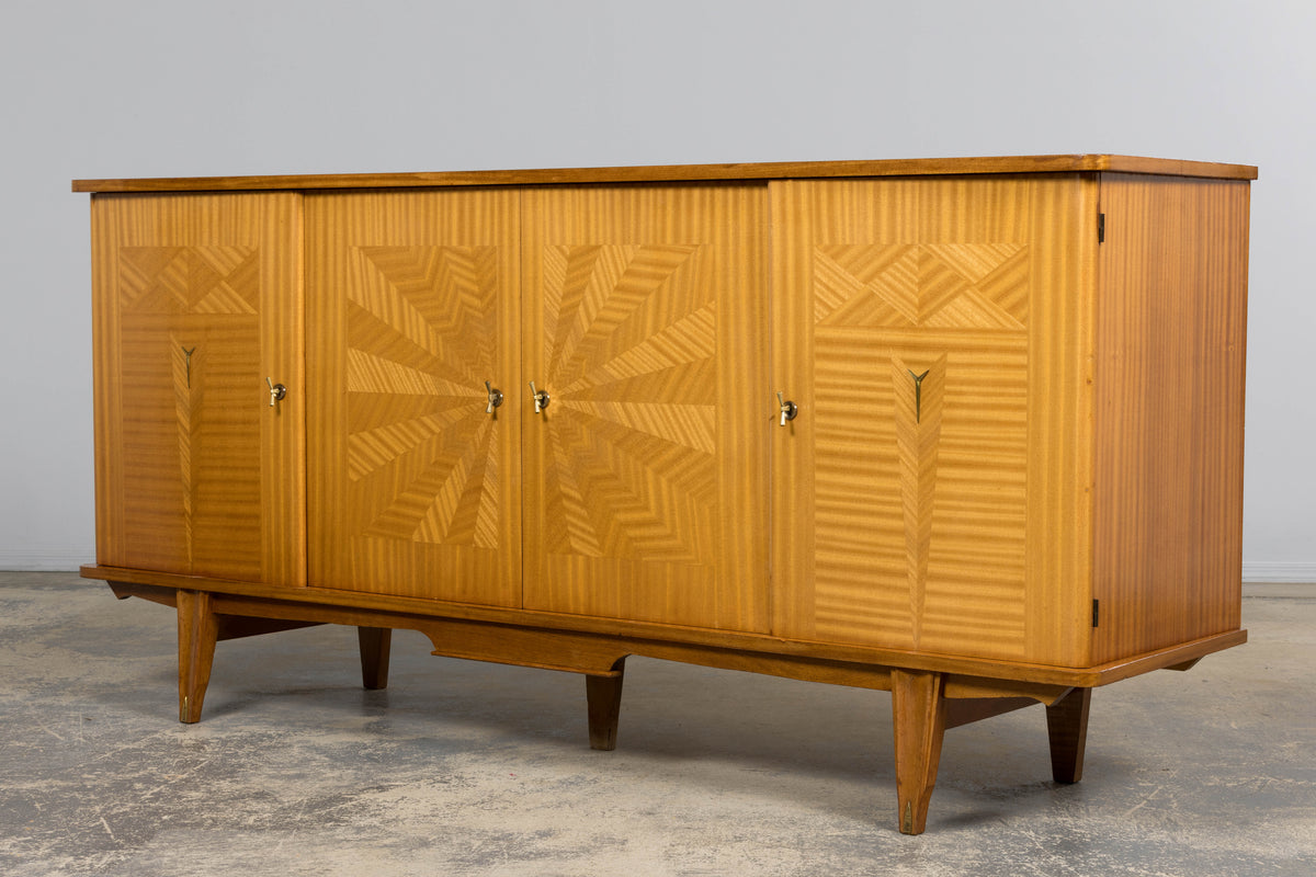 1940s French Art Deco Sycamore Maple Sideboard