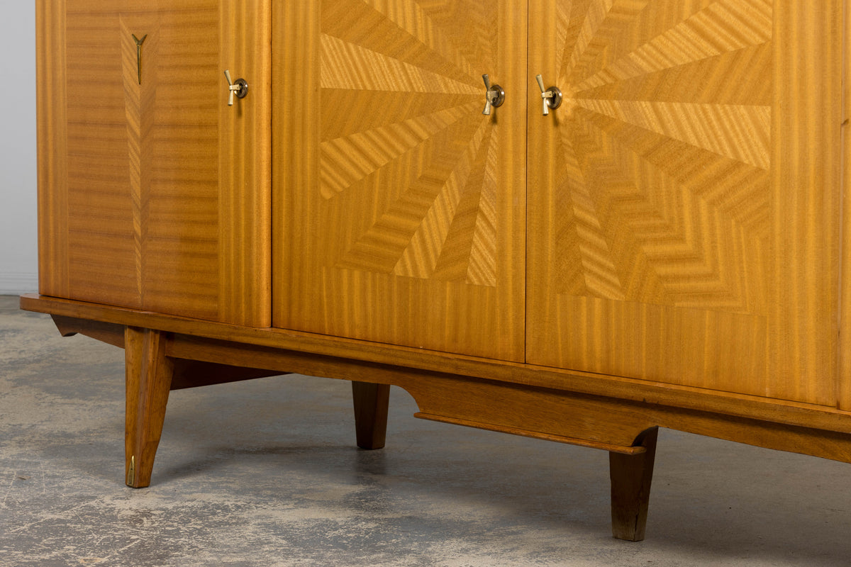 1940s French Art Deco Sycamore Maple Sideboard