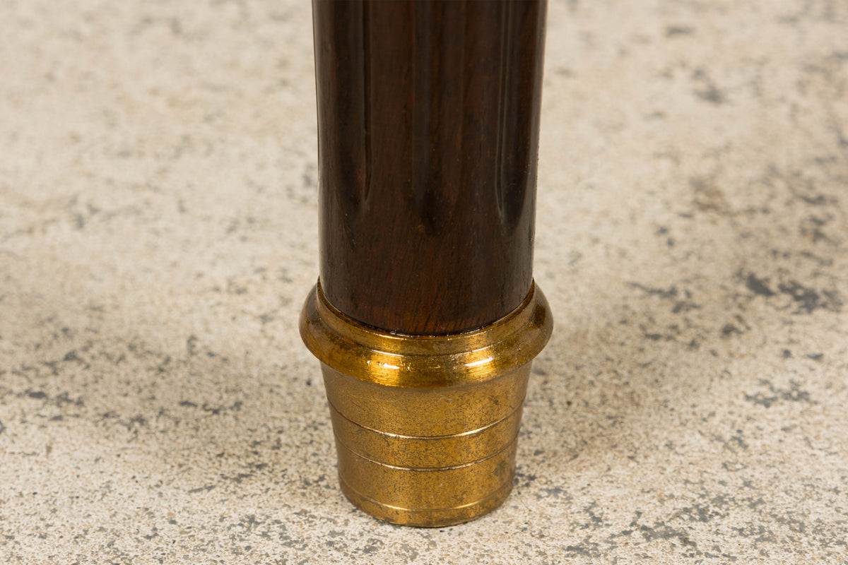 Antique French Louis XVI Style Rosewood Dining Table with Floral Inlay