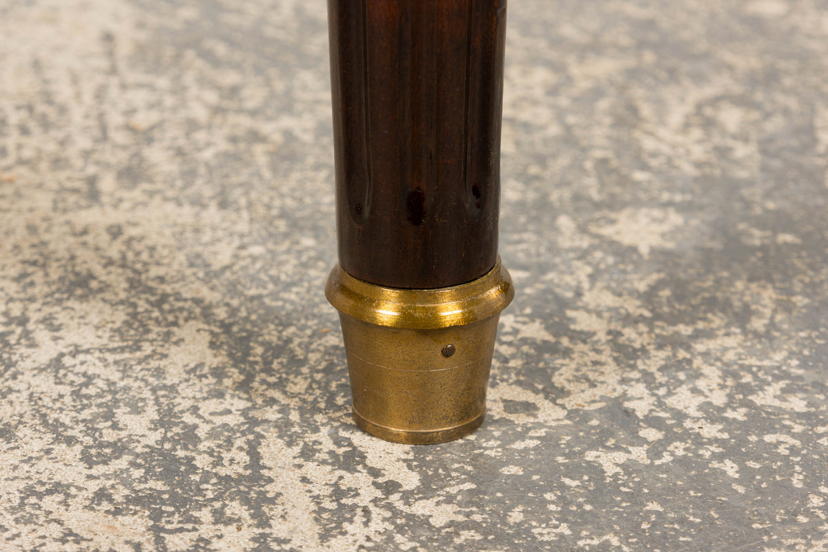 Antique French Louis XVI Style Rosewood Dining Table with Floral Inlay