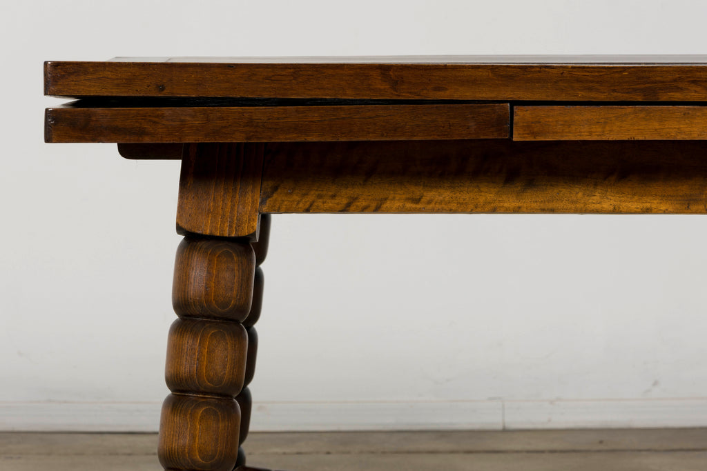 Late 19th Century English Jacobean Style Walnut Extendable Dining Table