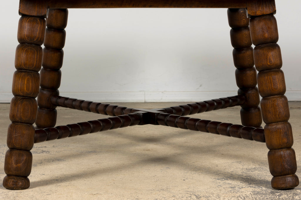 Late 19th Century English Jacobean Style Walnut Extendable Dining Table