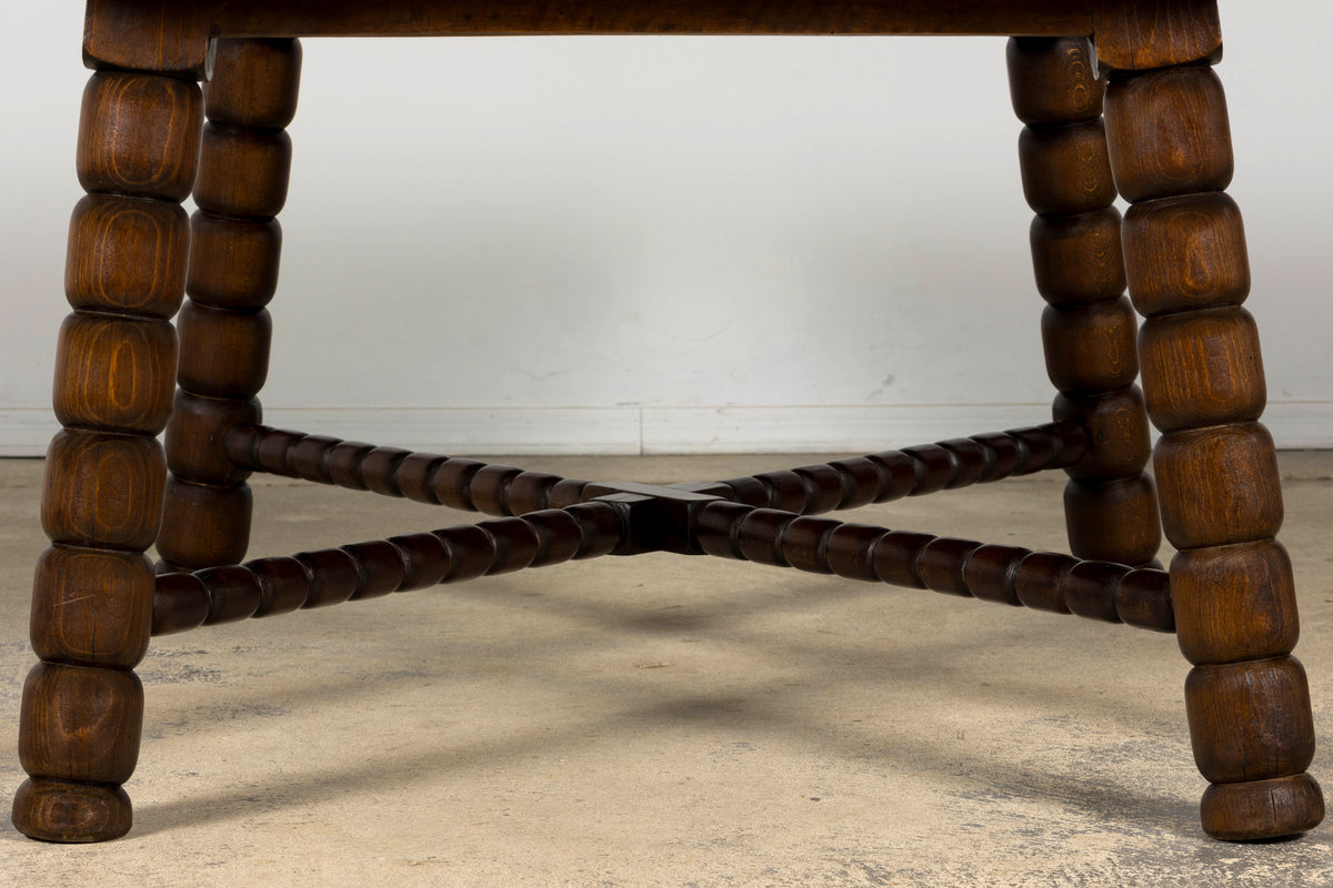 Late 19th Century English Jacobean Style Walnut Extendable Dining Table
