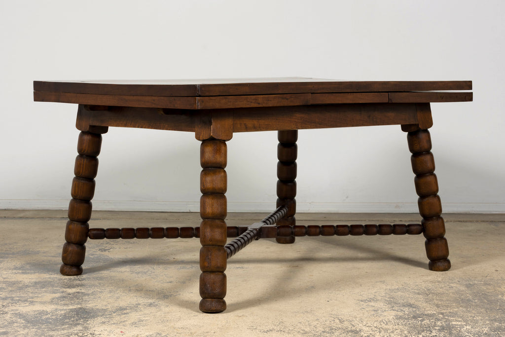 Late 19th Century English Jacobean Style Walnut Extendable Dining Table