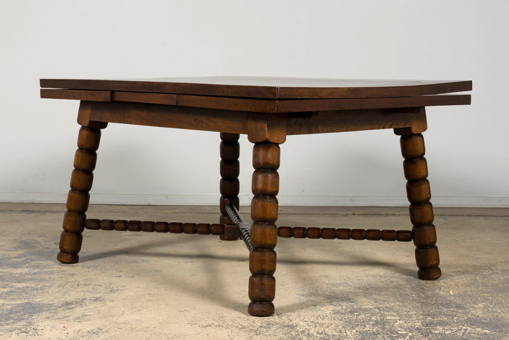 Late 19th Century English Jacobean Style Walnut Extendable Dining Table