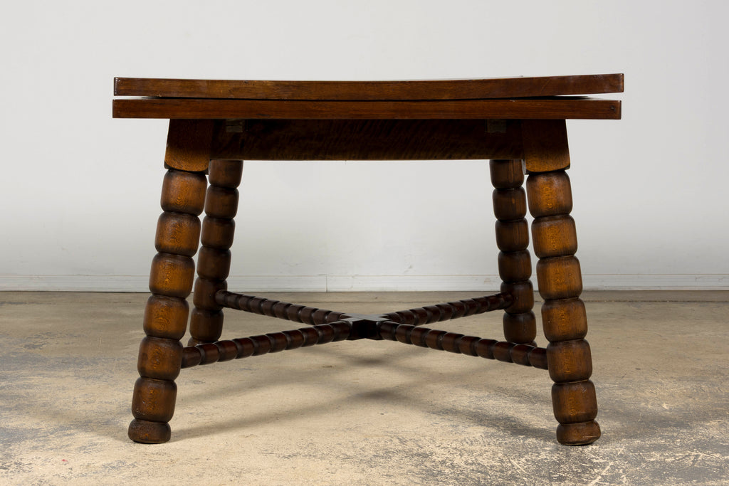 Late 19th Century English Jacobean Style Walnut Extendable Dining Table