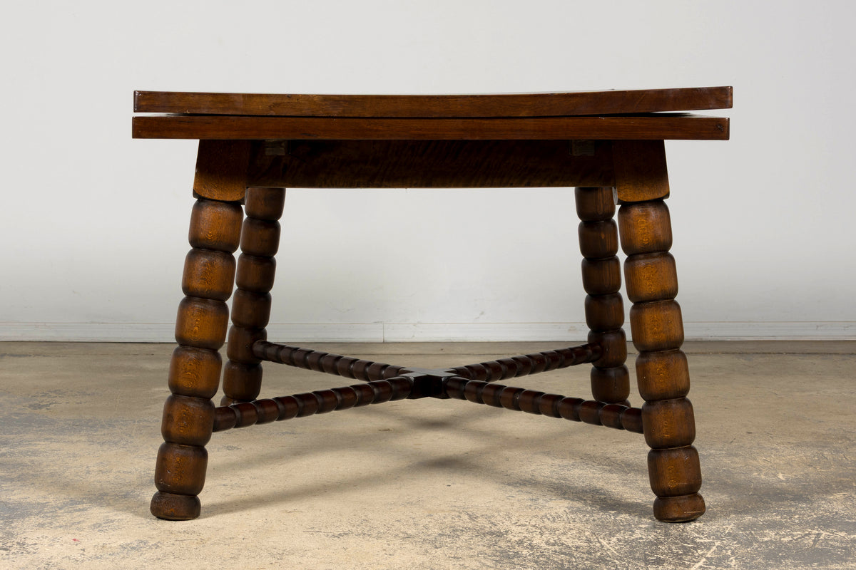 Late 19th Century English Jacobean Style Walnut Extendable Dining Table