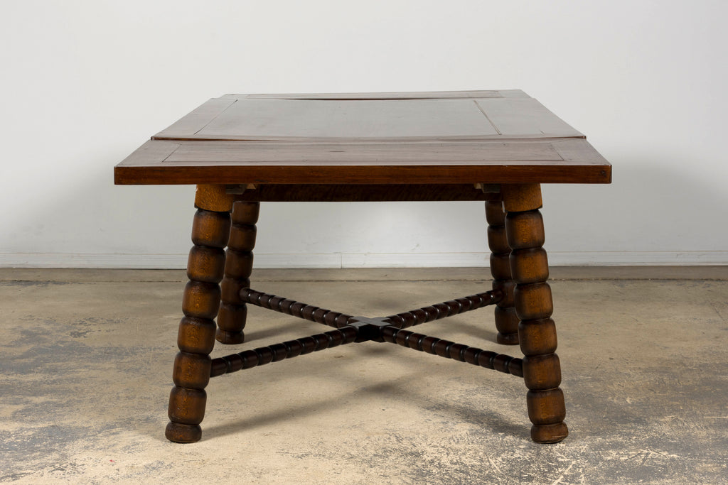 Late 19th Century English Jacobean Style Walnut Extendable Dining Table