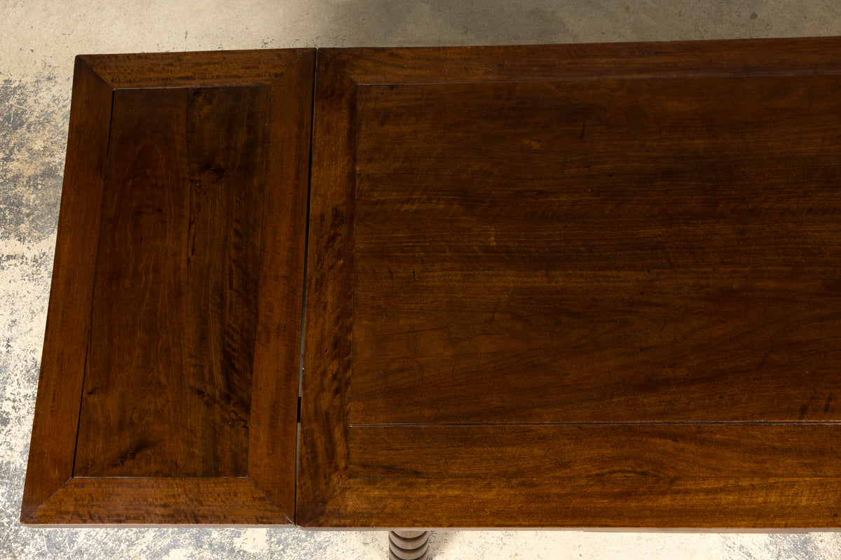Late 19th Century English Jacobean Style Walnut Extendable Dining Table