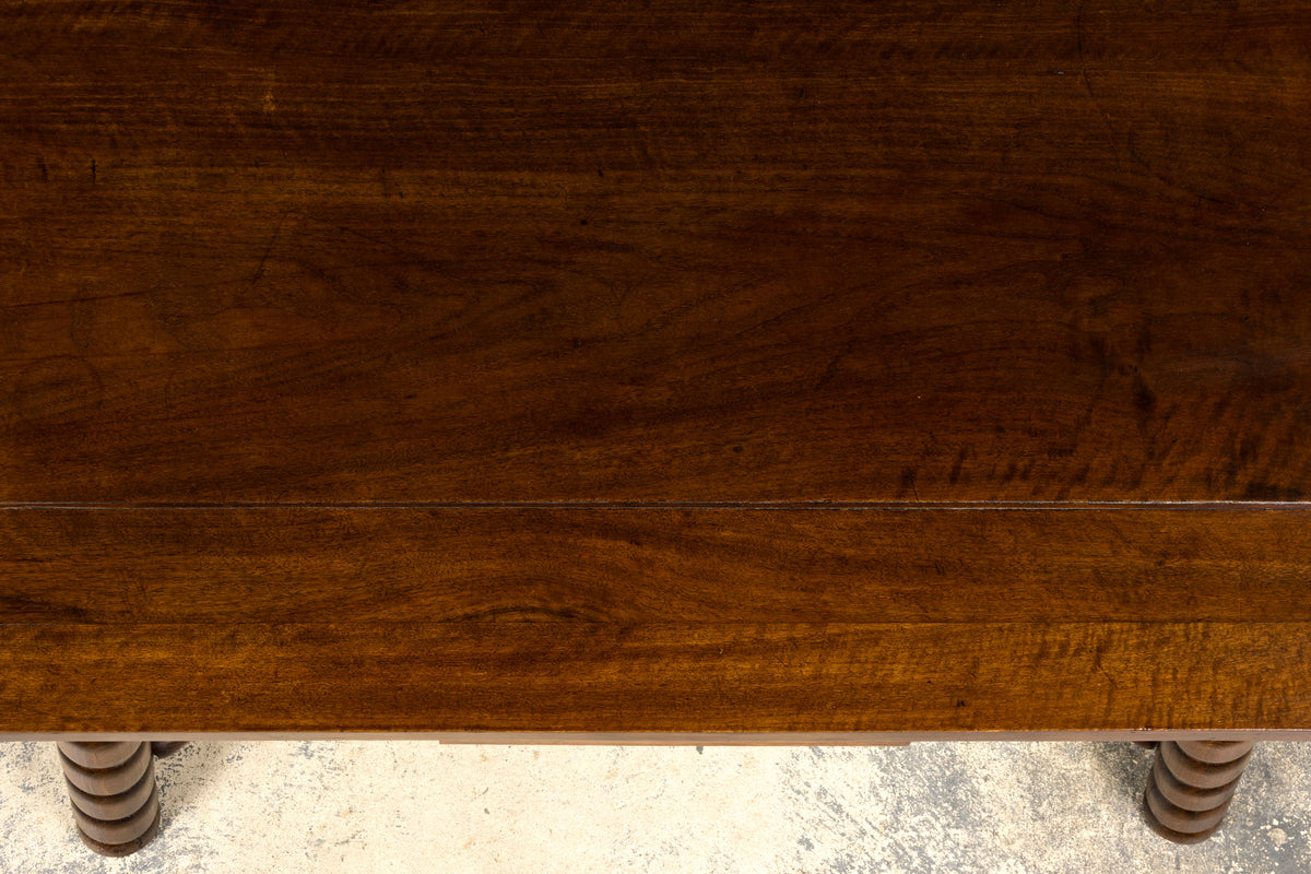 Late 19th Century English Jacobean Style Walnut Extendable Dining Table