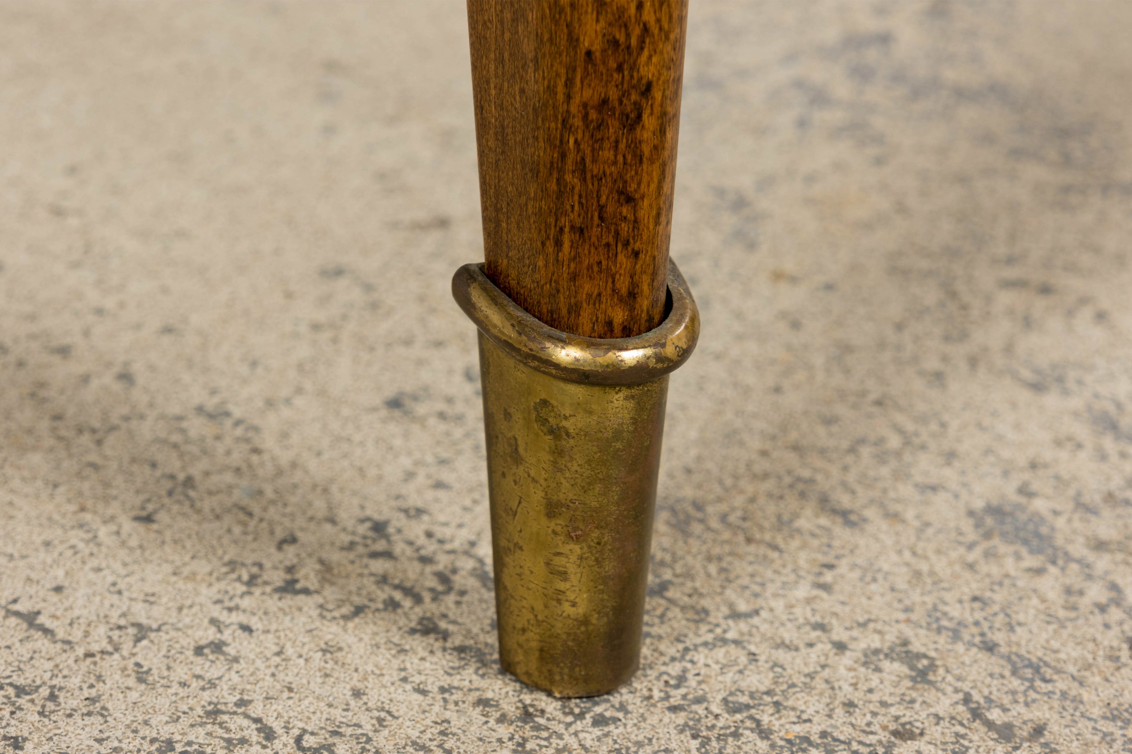 1940s French Parisian Art Deco Oak Dining Chairs in Blush Velvet - Set of 6