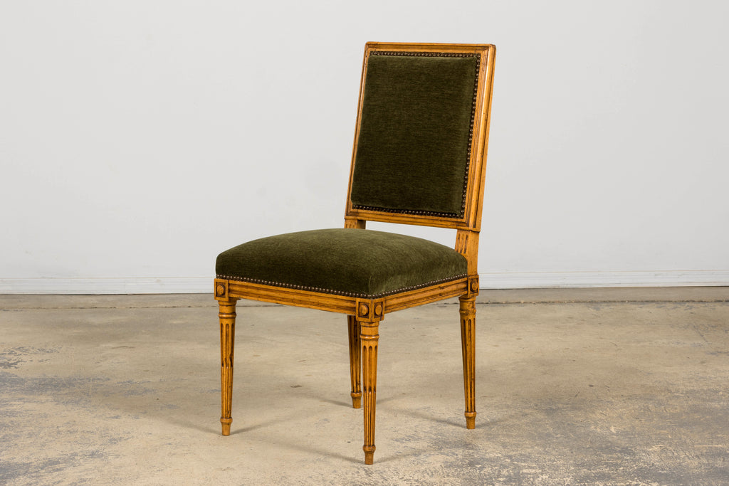 Late 19th Century French Louis XVI Fruitwood Dining Chairs, Set of 10