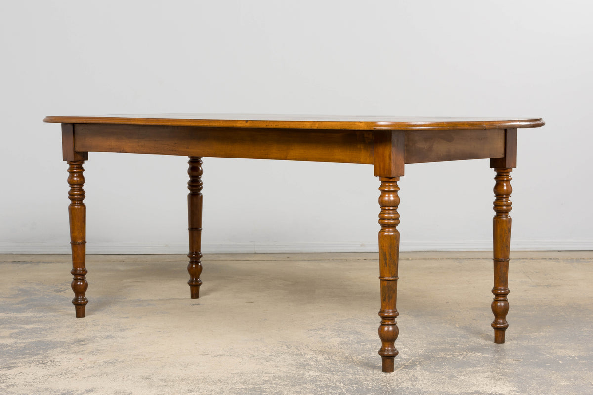 Antique French Provincial Fruitwood Farmhouse Dining Table