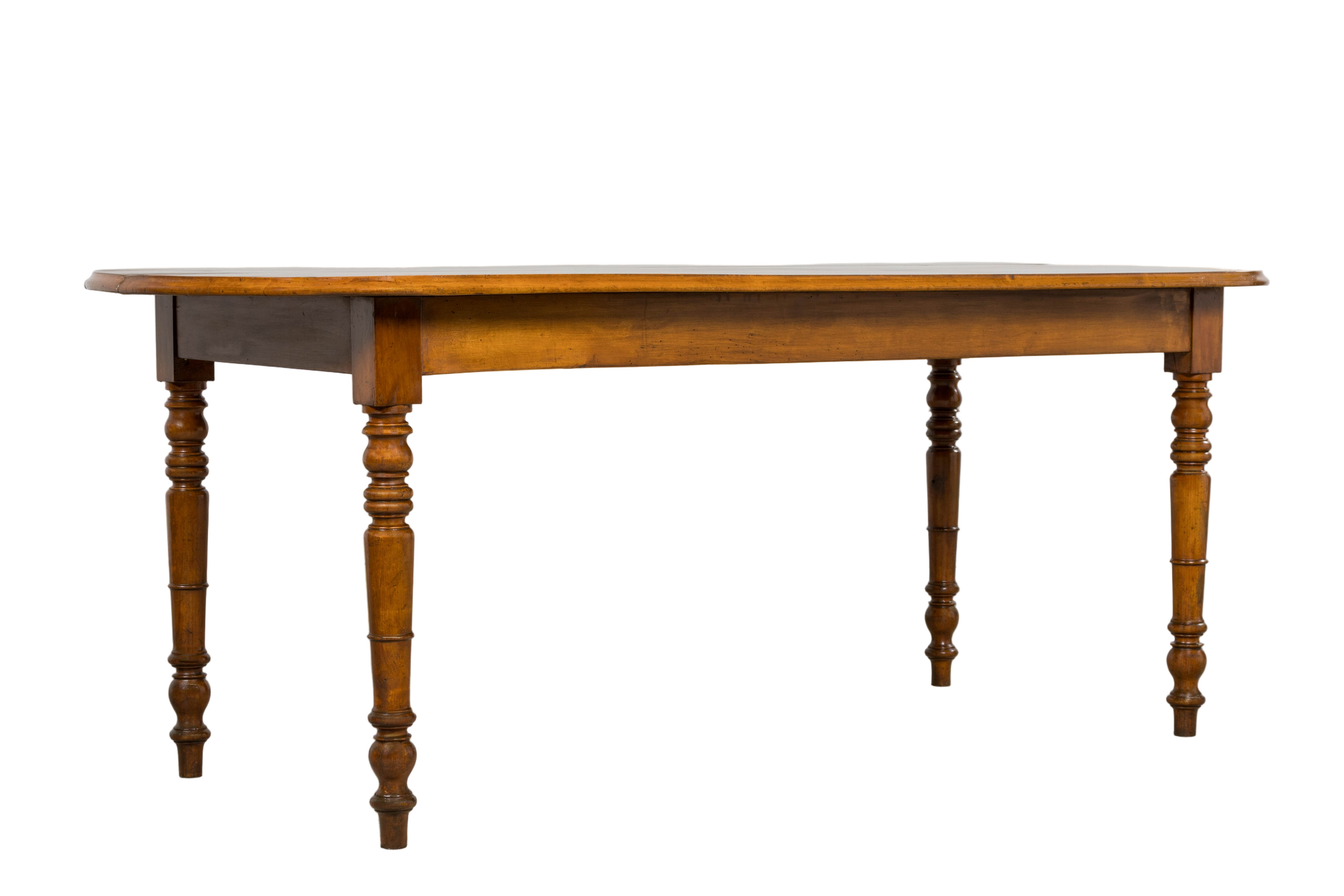 Antique French Provincial Fruitwood Farmhouse Dining Table