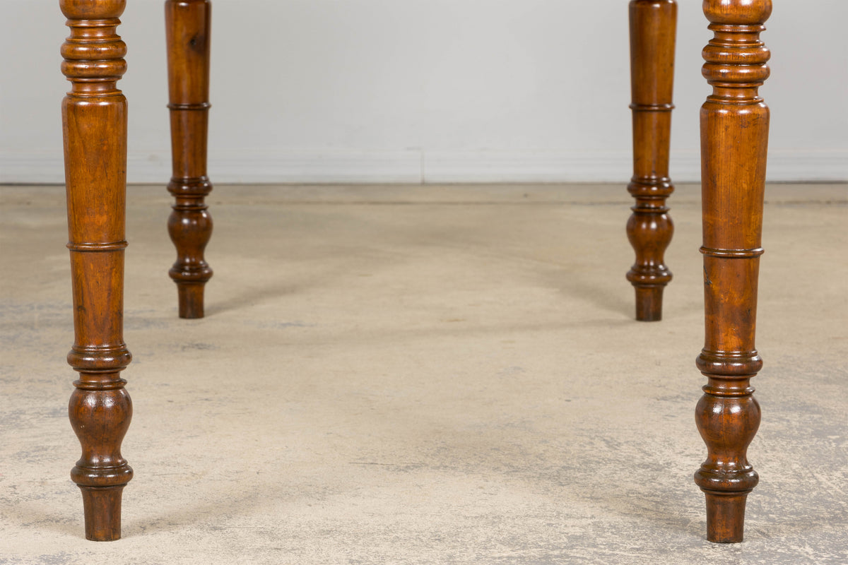 Antique French Provincial Fruitwood Farmhouse Dining Table