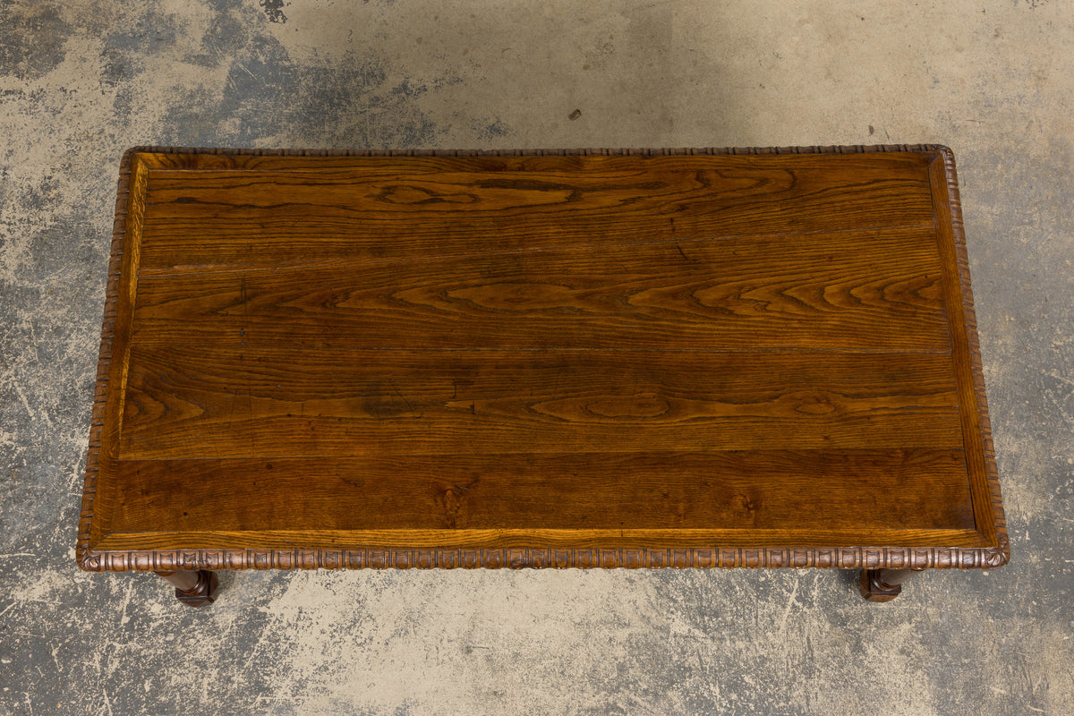 Late 19th Century French Louis XIII Style Oak Writing Table