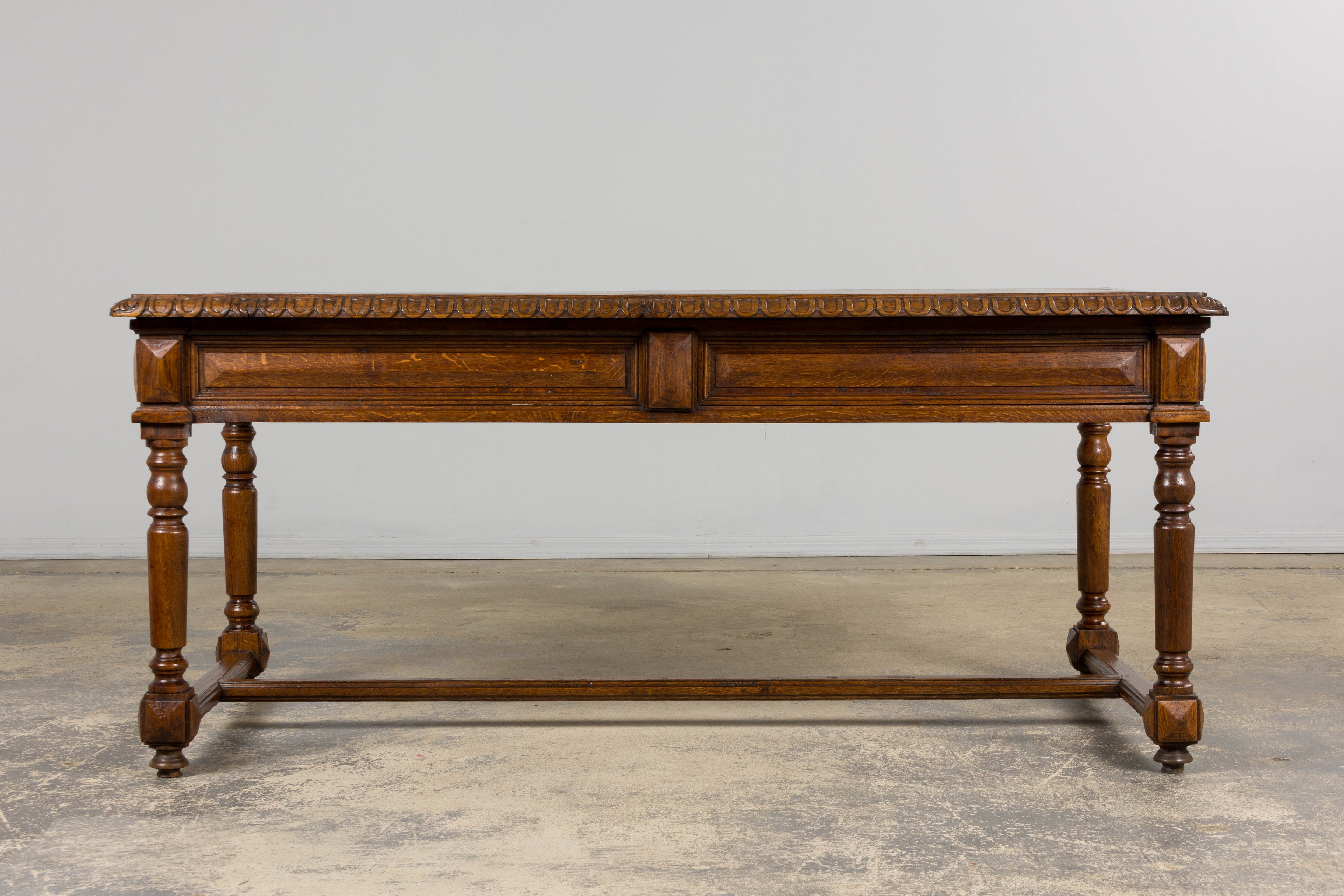 Late 19th Century French Louis XIII Style Oak Writing Table