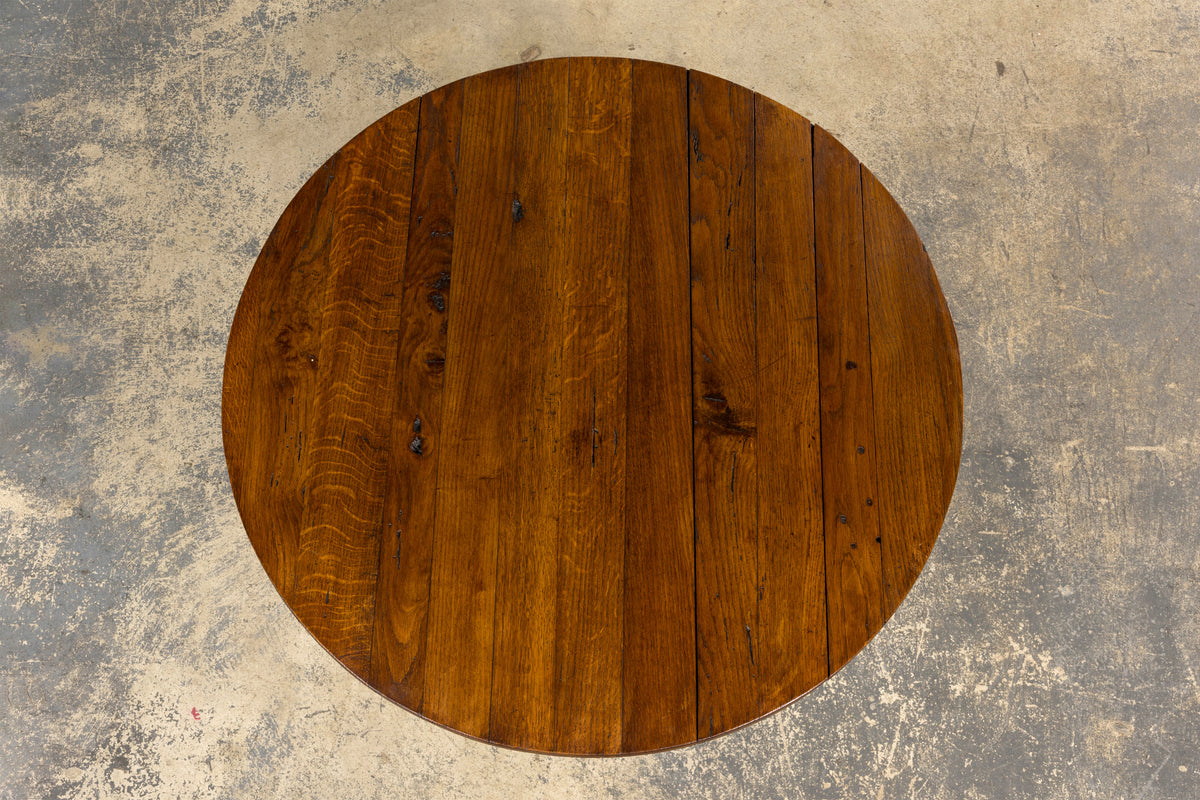 Antique Country French Farmhouse Oval Oak Vendange Wine Tasting Table
